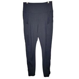 Athleta‎ Delancey Moto Small Black Women's Zipper Ankle Leggings Athletic S